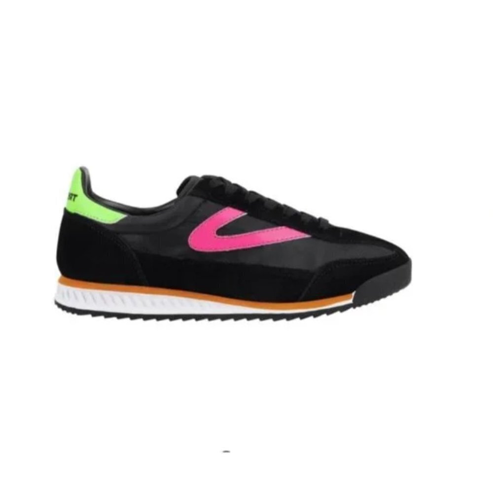 Tretorn Rawlins 10 Suede Black Neon Sneakers
